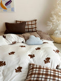 Ultra-Soft Warm Milk Velvet Bedding Set Cartoon Winter Faionable Tee-Piece Bedding Set Fine Texture Durable Active Printing
