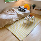 Nordic Black Lattice Soft Fluffy Wool Carpet Home Decoration Floor Living Room Carpet Large Hall Outdoor Bedroom Rugs