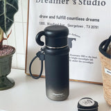Cute Insulated Stainless Steel Liner Water Bottle, 500ml Drinking Cup & Spout Portable Heat-Resistant Food Grade for Kids