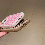 Leopard phone case for iphone 15pro 14 13 15 16 pro max 14promax 16Pro 13promax 15promax ins 3d diamond simple fundas shell