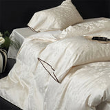 600TC Egyptian Cotton Vintage Jacquard Luxury Bedding Set Single Queen King Size Duvet Cover Flat/Fitted Sheet Pillowcase 3/4Pcs