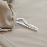 Solid Color Brushed Fabric Bed Sets 4 Pieces Duvet Cover Pillowcase Bedding Set Bed Sheet Quilt Cover Single Queen King Size