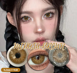 1 Pair Colorful Eyes Blue Lenses Korean Natural Lenses Color Contact Lenses Eyes Gray Soft Beautiful Pupil Annual Use