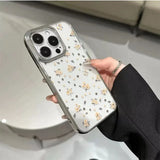 Cute Flowers Clear Case for Iphone 16 15 14 13 12 Pro Max Soft Floral Transparent Back Cover