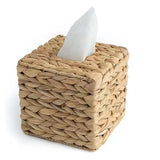 Rattan Woven Tissue Box With Lid Water Hyacinth Design Living Room Sanitary Paper Household Storage Organizer Home Supplies