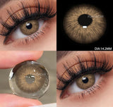 2pcs Colored Contact Lenses for Eyes Natural Blue Contact Lenses Eye Makeup Contact Yearly Gray Beauty Pupil Women Lens