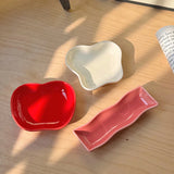 Vegetable Style Ceramic Sauce Plate Wasabi Oil Vinegar Dispenser Container Korean Style Dining Room Table Decor Accessories