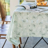 Rectangle White Lilac Tablecloth Boho Farmhouse Table for Cover Wedding Birthday Baby Party Shower Dinner Table Retro Decoration