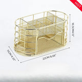 Home & Garden Drawer Metal Storage Rack, Nordic Style Desktop Organizer, for Files Stationery Cosmetics, Home Office Dorm Use
