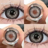 1 Pair Fashion Colored Contact Lenses Popular Natural Gray Brown Beauty Pupils Blue Eyes Lens Yearly Blue Eyes Contact