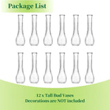 Nordic Striped Clear Glass Vase Simple Elegant Tabletop Decoration for Living Room Wedding Party Ornament
