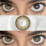 2pcs Natural Brown Contact Lenses Big Eye Lenses for Daily Wear Beauty Pupils Hazel Cosmetic Eye Color Lens 14.5mm