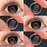 1 Pair(2pcs) Chocolate/Silver Gray/Ocean Blue/Natural Black 14.2mm/14.5mm Enlarging Pupil Soft Contact Lenses 6 Months