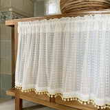 Fre Sle Cabinet Door Curtain Semi-Panel Kitchen Cabinet Dustproof Partition No-Drilling Installation Magic Tape