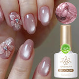 10ml Pink Gold Water Light Cat Magnetic Gel Polish HEMA TPO FREE Aurora Glitter Crystal Soak Off UV Varnish Manicure