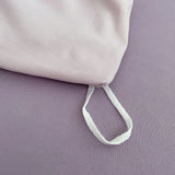 3pcs Solid Color High Quality Duvet Cover Set Luxury Purple Comforter Cover with 2 Pillowcases Triangle Sewn Edge Design Bedding