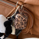Transparent Brown Leopard Print + Ring Suitable for Apple Airpodspro2 Case/Airpodspro Case/Airpods4 Case/Airpods3 Case/Airpods2