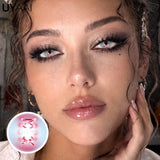 2pc Halloween Cosplay Colored Contact Lenses Red Eye Lens Blue Color Pupils Anime Green Role Play Lenses Cos Party Makeup