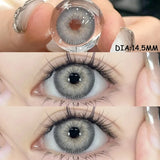 1 Pair Colored Contact Lenses for Eyes Natural Look Brown Eye Lenses Gray Contact Blue Lenses