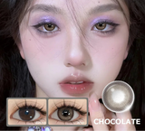 2pcs New Fashion Blue Colored Contacts Lenses for Eyes Brown Eyes Contacts Lenses Yearly Cosmetic Brown Contact Lenses