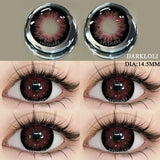 Big Diameter Black Lenses 14.5mm Lenses Gothic Colored Contact Lenses for Eyes Big Doll Eye Lenses Natural Look Lenses