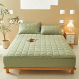 Thick Cotton Bed Sheets Double Side Available Velvet Bedsheet Elastic Fitted Sheet Home Bed Linen & Mattress Cover protector