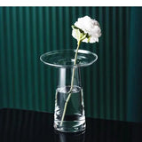 Creativity Transparent Glass Vase Hydroponics Flower Pots Desk Decoration Artificial Flowers Modern Home Decor Floral Vases