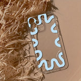 Shockproof Clear Striped Case For iPhone 16 15 14 13 12 Pro Max Soft Transparent Case Protective Back Cover Fundas