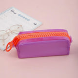 Large Capacity Zipper Transparent Pencil Case Stationery Box High Appearance Large Capacity Pencil Bag Clear Stationery Holder