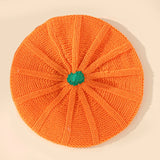 Pumpkin Beret Hat Halloween Thanksgiving Autumn and Winter Parent-Child Knitted Hat Warm Belle Hat Christmas Party Hats