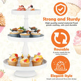 Ikeehome  3 Tier Serving Tray, Metal Cupcake Stand For 50 Cupcakes,  Display Holders For Anniversary Birthday Wedding Halloween, Christmas