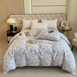 Japanese 100% Cotton Brushed Single Duvet Cover Striped Plaid Quilt Cover for Dorm Home Skin-Friendly Bedding for All Seasons