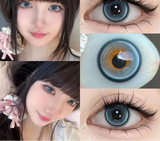 New 1 Pair Natural Colored Contact Lenses for Eyes 0~-8.00 Myopia Lenses Blue Pupil Lenses Soft Fashion Color Lenses
