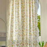 Nordic Style Geometric Triangle Embroidered Gauze Curtain For Living Room Balcony  Bedroom Partition Curtain Window Curtain