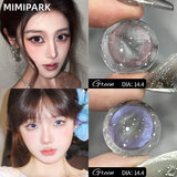 2pcs Big Diameter Natural Style Colored Contacts Daily Disposable Multi-Tone Lenses for Party Cosplay