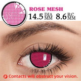 1 Pair Cosplay Color Contact Lenses Halloween Mesh Series Red White Blue Coloured Lenses  for Eyes Anime Accessories