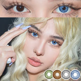 1 Pair Colored Contact Lenses for Eyes Blue Lenses Green Eye Lenses Natural Lenses Gray Eye Contact Fashion Lenses