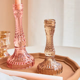 Vintage Crystal Candle Holder Decoration Wedding Table Cristal Candle Stand Crystal Candelabra Taper Candlestick Holder