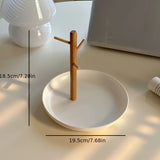 Contemporary Artificial Wood 1pc Entryway Tabletop Storage Tray - Key Jewelry Perfume Holder for Home Room Living Room Office Decor