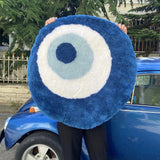 Fluffy Evil Eye Circle Rug Carpet Plush Comfortable Handmade Bedroom Ultra Soft and Fluffy High Quality for Halloween