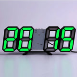 LED Digital Wall Clock with 3 levels Brightness Alarm Clock Wall Hanging Clock