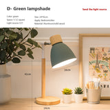 Creative Table Nordic Lamp Wooden Art LED Turn Head Simple Desk Lights/ Eye Protection Reading&Living Room Bedroom Home Decor