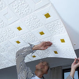 1Pcs 70cmx70cm 3D Tile Brick Wall Sticker Self-adhesive Foam Panel Wallpaper Bed Room Home Decoration Waterproof
