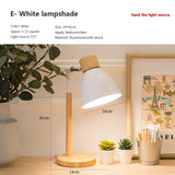 Creative Table Nordic Lamp Wooden Art LED Turn Head Simple Desk Lights/ Eye Protection Reading&Living Room Bedroom Home Decor