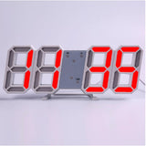 LED Digital Wall Clock with 3 levels Brightness Alarm Clock Wall Hanging Clock