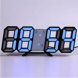 LED Digital Wall Clock with 3 levels Brightness Alarm Clock Wall Hanging Clock