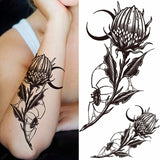 Big Rose Waterproof Temporary Tattoo Flower Butterfly Bird Hipster Fashion Woman Fake Body Arm Sticker Man Tatoo Art Leg Totem