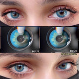 2pcs/1Pair Gray myopia Colored Contact Lenses For Eyes Aurora Europe Seriers lenses with diopters Colored lenses Yearly