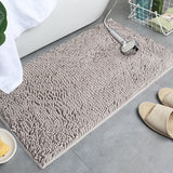 Solid Color Bathroom Mat Bath Carpets Chenille Water Absorption Bathtub Washbasin Floor Mat Non-slip Toilet Rug Plush Foot Mat