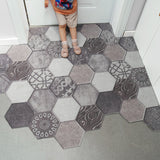 Nordic Cut Printed Doormat Carpet Home PVC Silk Loop Floor Entrance Mats Carpet Living Room Bedroom Bathroom Non-Slip Door Mats
